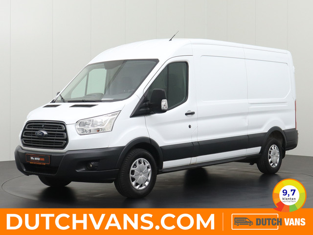 Ford Transit 2.0TDCI 155PK L3H2 | Airco | Trekhaak | Cruise | 3-Persoons | Betimmering