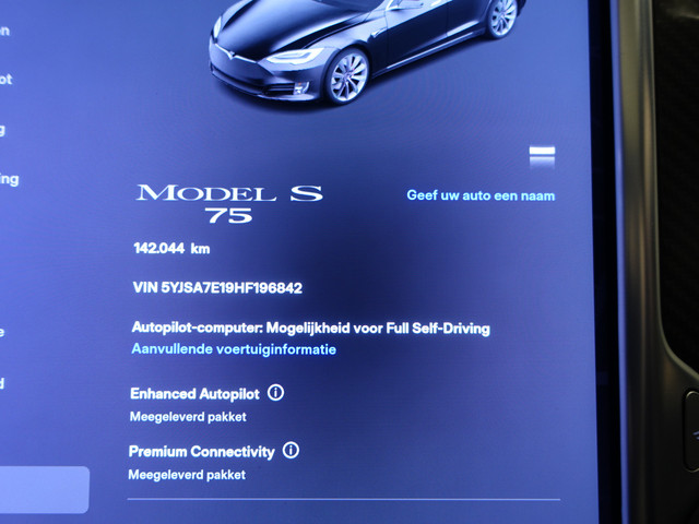 Tesla Model S 75 Performance S Edition Aut- Panodak, Sport Leder, Enhanched Autopilot, Premium Connectivity, Carbon Inleg