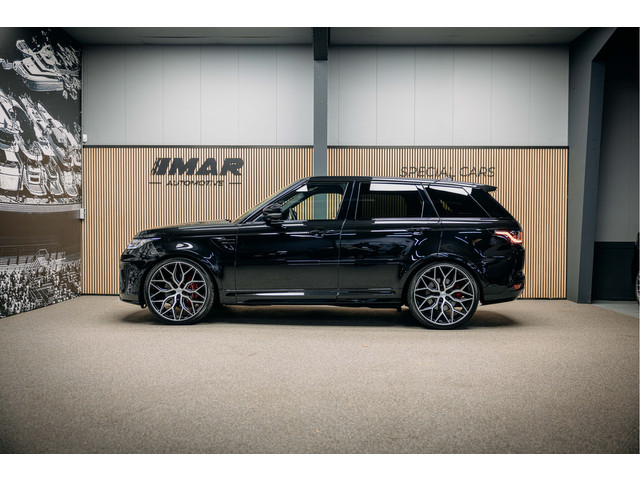 Land Rover Range Rover Sport P575 SVR | verwarming & ventilatie | 23' Vossen | Meridian | Carbon | Head-Up |