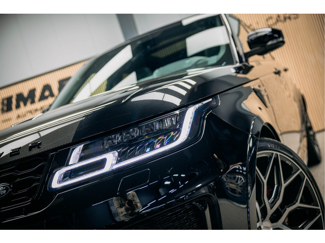 Land Rover Range Rover Sport P575 SVR | verwarming & ventilatie | 23' Vossen | Meridian | Carbon | Head-Up |