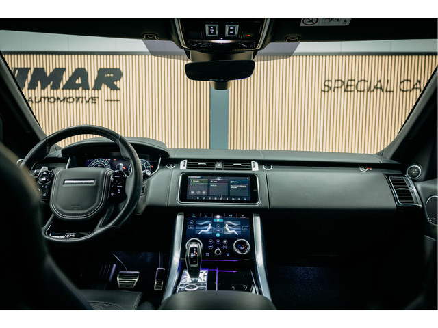 Land Rover Range Rover Sport P575 SVR | verwarming & ventilatie | 23' Vossen | Meridian | Carbon | Head-Up |