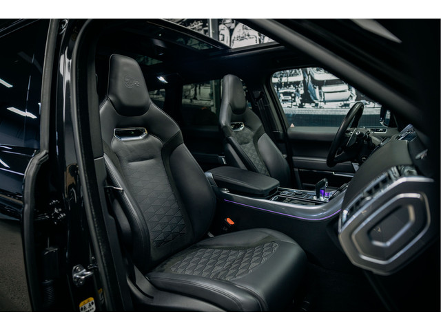 Land Rover Range Rover Sport P575 SVR | verwarming & ventilatie | 23' Vossen | Meridian | Carbon | Head-Up |