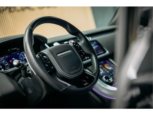 Land Rover Range Rover Sport P575 SVR | verwarming & ventilatie | 23' Vossen | Meridian | Carbon | Head-Up |