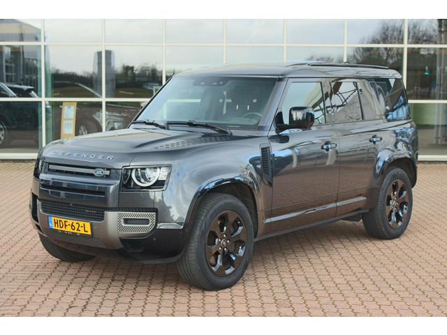 land-rover-defender-2.0-p400e-110-x-dynamic-3-zone-climate--dab--surround-camera--verwarmde-stoelen--privacy--roof-rails--koelbox-
