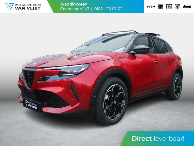 alfa-romeo-junior-elettrica-speciale-54-kwh---17-bijtelling---schuif-kanteldak---pack-techno---brera-red---dak-zwart