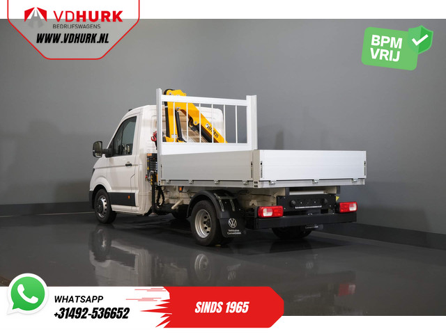 Volkswagen Crafter 50 165 pk Effer 352S Kraan Crane Kran Autokran PTO Open laadbak Dubbel Lucht