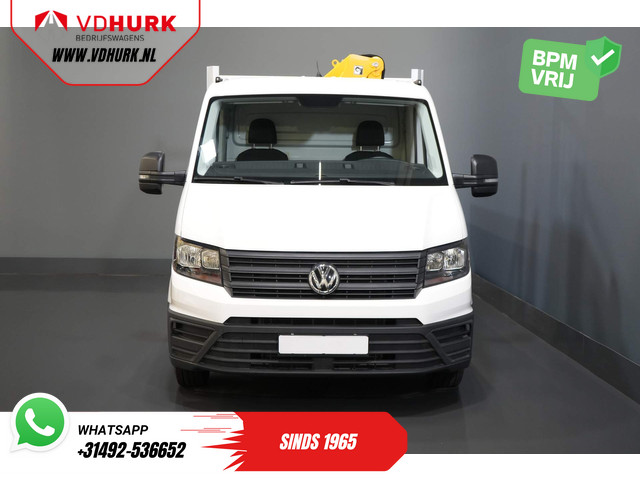 Volkswagen Crafter 50 165 pk Effer 352S Kraan Crane Kran Autokran PTO Open laadbak Dubbel Lucht