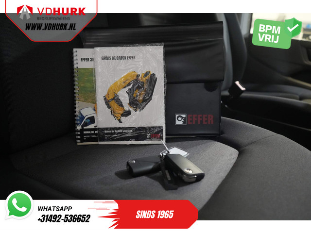 Volkswagen Crafter 50 165 pk Effer 352S Kraan Crane Kran Autokran PTO Open laadbak Dubbel Lucht