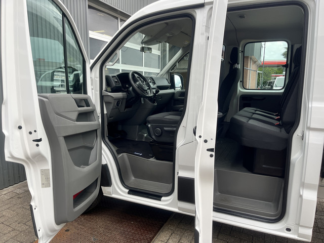 Volkswagen Crafter 35 2.0 TDI DC Open laadbak Airco Cruise controle Pick-up Euro 6 Parkeerhulp achter evt 2500kg trekgewicht 6 persoons p-up bakwag