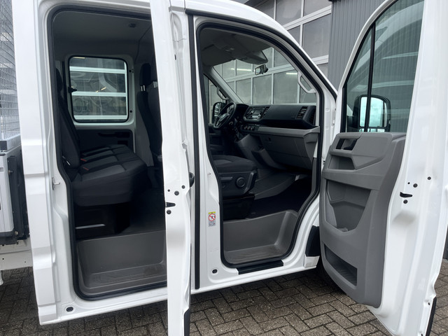 Volkswagen Crafter 35 2.0 TDI DC Open laadbak Airco Cruise controle Pick-up Euro 6 Parkeerhulp achter evt 2500kg trekgewicht 6 persoons p-up bakwag
