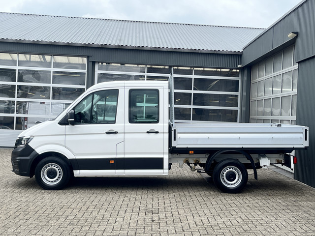 Volkswagen Crafter 35 2.0 TDI DC Open laadbak Airco Cruise controle Pick-up Euro 6 Parkeerhulp achter evt 2500kg trekgewicht 6 persoons p-up bakwag