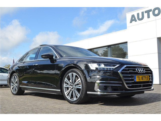 Audi A8 55 TFSI quattro Pro Line Plus €165k NP | Achterasbesturing | Schermen achter | Softclose | Pano | B&O | Alcantara hemel | 4x Sto