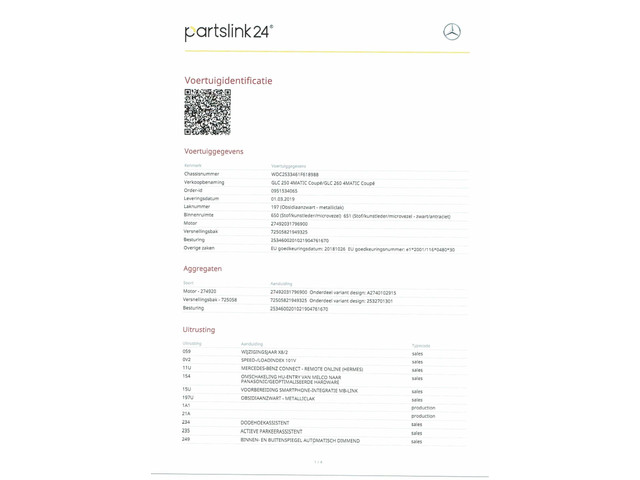 Mercedes-Benz GLC Coupé 250 4MATIC AMG  20 Nightpakk 360 Camera Prem.Sound