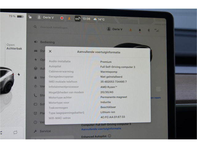 Tesla Model Y Performance AWD 75 kWh Enhanced AutoPilot, Trekhaak (1.600kg), BTW auto