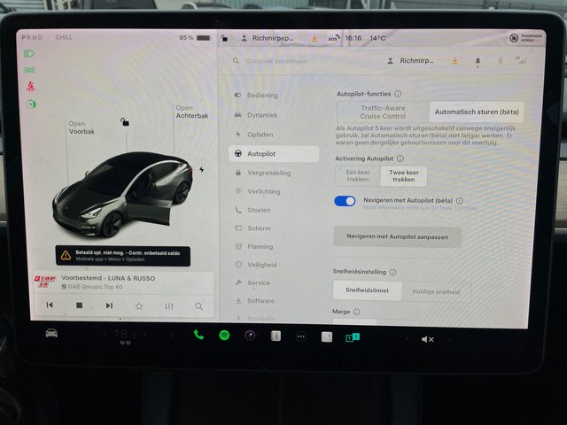 Tesla Model 3 Standard RWD Plus 60 kWh 92%SOH1E EIG ORG NL |AUTOPILOT|ELEK.STOELEN|LEER|PANO|CAMERA|STOELVRM|LED|NAVI|APPLECARPLAY