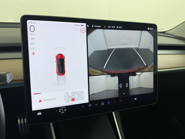 Tesla Model 3 GERESERVEERD Long Range AWD 75kWh 463PK 19Lmv FSD-3 Computer Premium Audio AutoPilot Panoramadak Camera's Leer Adaptive-Cruise-