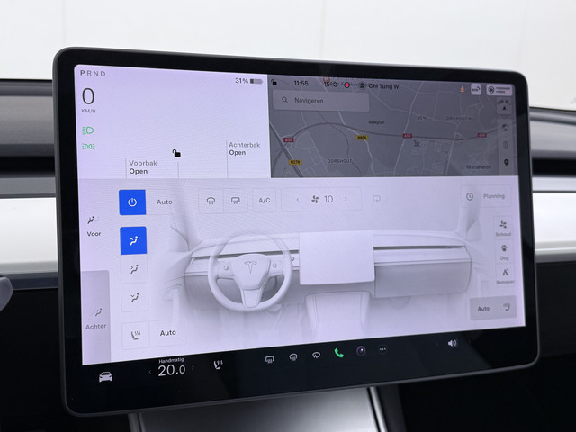 Tesla Model 3 gereserveerd Long Range AWD 75kWh Lmv Navi Ecc Leder Panoramadak Adaptive Cruise Control Autopilot S.O.H. 88% Elek.Stoelen