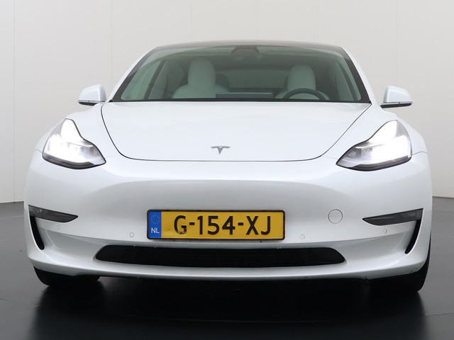 Tesla Model 3 gereserveerd Long Range AWD 75kWh Lmv Navi Ecc Leder Panoramadak Adaptive Cruise Control Autopilot S.O.H. 88% Elek.Stoelen