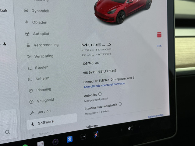 Tesla Model 3 Long Range AWD 75kWh 463PK Lmv FSD-3 Computer 18Lm Premium Audio AutoPilot Panoramadak Camera's Leer Adaptive-Cruise-Control+St