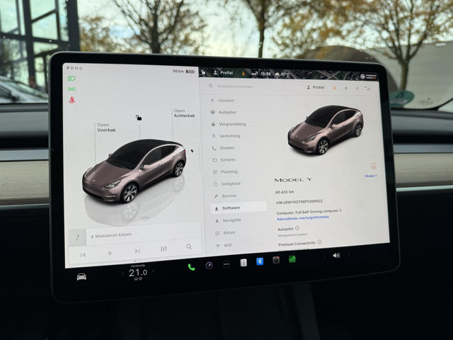 Tesla Model Y RWD 58 kWh AFNEEMBARE TREKHAAK| STOEL STUURVERW| AUTOPILOT| RIJKLAARPRIJS INCL. TESLA GARANTIE t m 03-2027 80.000km accu en aan