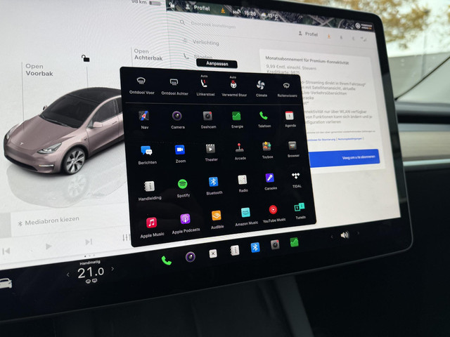 Tesla Model Y RWD 58 kWh AFNEEMBARE TREKHAAK| STOEL STUURVERW| AUTOPILOT| RIJKLAARPRIJS INCL. TESLA GARANTIE t m 03-2027 80.000km accu en aan
