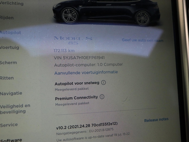 Tesla Model S 85 Base Lederen Bekleding, Panorama dak, Stoelverwarming, achteruitrijcamera.