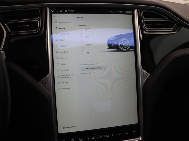 Tesla Model S 85 Base Lederen Bekleding, Panorama dak, Stoelverwarming, achteruitrijcamera.