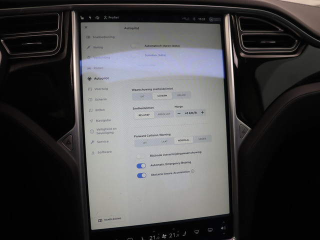 Tesla Model S 85 Base Lederen Bekleding, Panorama dak, Stoelverwarming, achteruitrijcamera.