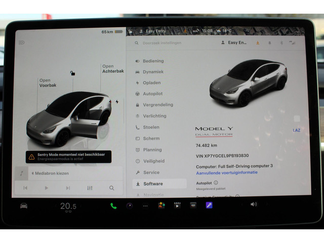 Tesla Model Y Performance AWD 75 kWh 456 PK 21 LMV PANODAK LEER 1e EIG