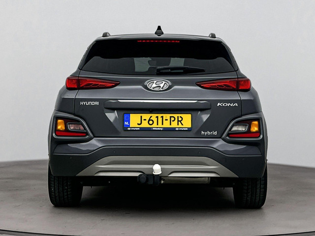 Hyundai Kona 1.6 GDI HEV Premium | Leer | Stoel + stuurverwarming | Trekhaak | Stoelventilatie | 18 Lm-wielen |