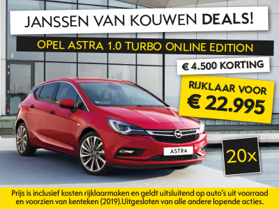 Opel Astra 1.0 Turbo 105pk Online Edition | € 4.500 Korting !!!